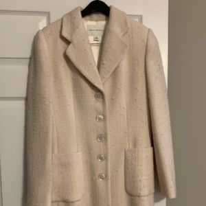 Banana Republic ivory coat and dress